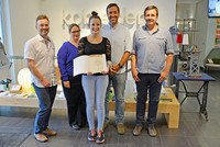 V. l.: DI Heiko Schirmer (Ausbildungsleiter Fa. Kobleder), Eva Maria Lukschal (Fa. Lukschal), Anja Mikler (Fa. Kobleder), Stephan Gruber (Lenzing AG) und Erwin Krassnitzer (Fa. Löffler). V. l.: DI Heiko Schirmer (Ausbildungsleiter Fa. Kobleder), Eva Maria Lukschal (Fa. Lukschal), Anja Mikler (Fa. Kobleder), Stephan Gruber (Lenzing AG) und Erwin Krassnitzer (Fa. Löffler).