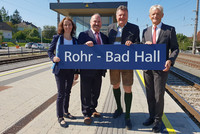 v.l.: LAbg. Regina Aspalter, Ulrich Flotzinger Bürgermeister Rohr im Kremstal, Landesrat Mag. Günther Steinkellner, ÖBB-Vorstandsdirektor DI Franz Bauer v.l.: LAbg. Regina Aspalter, Ulrich Flotzinger Bürgermeister Rohr im Kremstal, Landesrat Mag. Günther Steinkellner, ÖBB-Vorstandsdirektor DI Franz Bauer