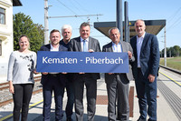 Alexandra Zemsauer (Amtsleiterin Kematen), Andreas Niedermair (ÖBB Infra), Bürgermeister Florian Kranawetter, Landesrat Mag. Günther Steinkellner, LAbg. Wolfgang Stanek, LAbg. Franz Graf Alexandra Zemsauer (Amtsleiterin Kematen), Andreas Niedermair (ÖBB Infra), Bürgermeister Florian Kranawetter, Landesrat Mag. Günther Steinkellner, LAbg. Wolfgang Stanek, LAbg. Franz Graf