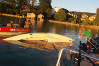 Bootsbergung auf dem Attersee Bootsbergung auf dem Attersee