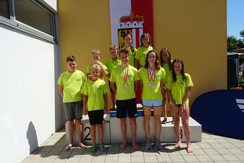 Das teilnehmende Team vom Schwimmclub Volksbank Braunau Das teilnehmende Team vom Schwimmclub Volksbank Braunau