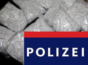 Polizeilogo mit Drogen Polizeilogo mit Drogen
