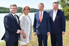 Landesrat Ludwig Schleritzko, Landeshauptfrau Johanna Mikl-Leitner, Landeshauptmann Thomas Stelzer und Landesrat Günther Steinkellner Landesrat Ludwig Schleritzko, Landeshauptfrau Johanna Mikl-Leitner, Landeshauptmann Thomas Stelzer und Landesrat Günther Steinkellner