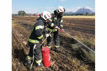 Löscharbeiten an den Feldbränden in Ohlsdorf Löscharbeiten an den Feldbränden in Ohlsdorf