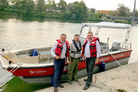 Das neue Arbeitsboot ist in Thalheim gut angekommen Das neue Arbeitsboot ist in Thalheim gut angekommen