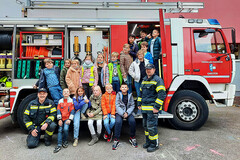 "Unterrichtsstunde Feuerwehr" in der Volksschule Garsten