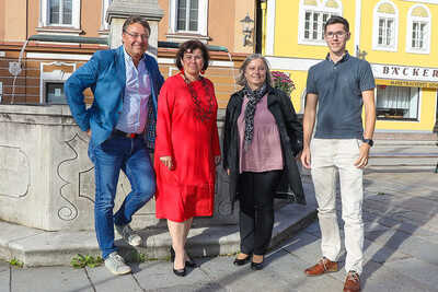 Bernhard Rieser, Landesrätin Birgit Gerstorfer, Bettina Lancaster und Christoph Schimpl