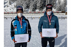 Gold für Daniel Glasser und Bronze für Julian Schober (von links) bei der ÖM in Hochfilzen im Verfolgungswettkampf. Gold für Daniel Glasser und Bronze für Julian Schober (von links) bei der ÖM in Hochfilzen im Verfolgungswettkampf.