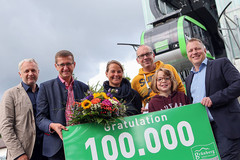 Gratulation an die 100.000sten Besucher bei der Grünberg-Seilbahn in der heurigen Sommer-Saison Gratulation an die 100.000sten Besucher bei der Grünberg-Seilbahn in der heurigen Sommer-Saison