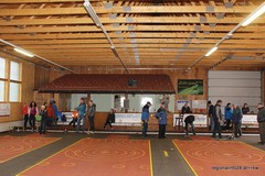 Stocksportler in der Halle Stocksportler in der Halle