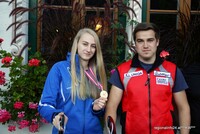 Michelle Schnepfleitner mit Teamkollegen Michelle Schnepfleitner mit Teamkollegen