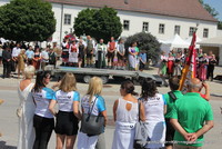 Priester bei Marktweihe Priester bei Marktweihe