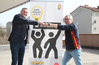 Bürgermeister Baumberger mit Günter Kienböck Bürgermeister Baumberger mit Günter Kienböck