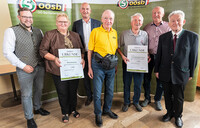 Kremsmünster und Klaus-Steyrling-St. Pankraz erfolgreichste Ortsgruppen des Bezirks Kirchdorf bei der Mitgliederwerbung 2020 .l.: SB Landesgeschäftsführer Mag. Franz Ebner, SB Bezirksobfrau Hildegard Baumgartner-Pichelsberger, Klubobmann Bgm. Dr. Christian Dörfel, DI Hubert Braunreiter (Obmann-Stv. Klaus-Steyrling-St. Pankraz), Peter Weibold (Obmann Klaus-Steyrling-St. Pankraz), Karl Dutzler (Obfrau-Stv. Kremsmünster) und Landesobmann LH a.D. Dr. Josef Pühringer.
