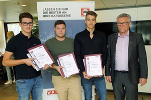 V. l.: Felix Trinkfaß (2.), Sascha Haring (1.), Fabian Huber (3.), BIM Erik Papinski V. l.: Felix Trinkfaß (2.), Sascha Haring (1.), Fabian Huber (3.), BIM Erik Papinski