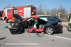 Unfallstelle auf der B3 Unfallstelle auf der B3