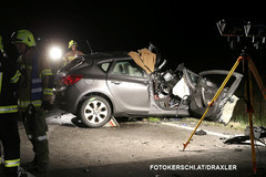 Unfallstelle auf der B3 bei Naarn Unfallstelle auf der B3 bei Naarn