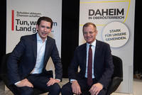 Bundeskanzerl Sebastian Kurz und Landeshauptmann Thomas Stelzer Bundeskanzerl Sebastian Kurz und Landeshauptmann Thomas Stelzer