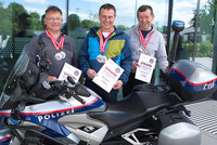 PKW-Sieger Mario Fenzl, Motorrad und Kombinations-Landesmeister Werner Nigl und Thomas Schramm PKW-Sieger Mario Fenzl, Motorrad und Kombinations-Landesmeister Werner Nigl und Thomas Schramm