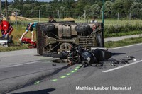 Unfallstelle in Fischlham Unfallstelle in Fischlham
