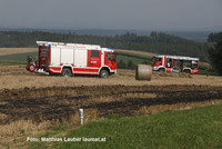 Löscharbeiten am abgeernteten Feld Löscharbeiten am abgeernteten Feld