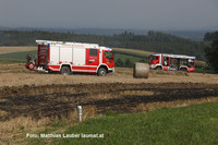 Löscharbeiten am abgeernteten Feld Löscharbeiten am abgeernteten Feld
