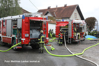 Neun Feuerwehren bei Brand in einem Einfamilienhaus Neun Feuerwehren bei Brand in einem Einfamilienhaus