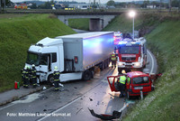 Unfallstelle in Enns Unfallstelle in Enns