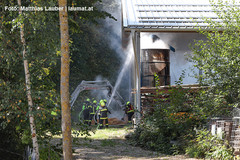 Löscharbeiten am Brandort Löscharbeiten am Brandort
