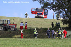 Einsatzkräfte an der Unfallstelle Einsatzkräfte an der Unfallstelle