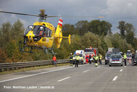 Notarzthubschrauber an der Unfallstelle Notarzthubschrauber an der Unfallstelle