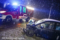 Feuerwehr an der Unfallstelle Feuerwehr an der Unfallstelle