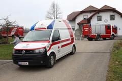 Einsatzfahrzeuge am Brandort Einsatzfahrzeuge am Brandort