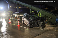 Unfallstelle auf der Traunbrücke Unfallstelle auf der Traunbrücke