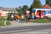 Einsatzkräfte an der Unfallstelle Einsatzkräfte an der Unfallstelle