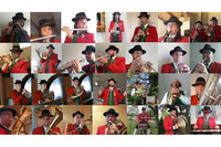 Musikerinnen und Musiker vom Musikverein Gunskirchen musizieren zuhause Musikerinnen und Musiker vom Musikverein Gunskirchen musizieren zuhause