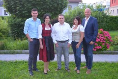 v.l.n.r.: Wolfgang Brandstätter, Monika Sohneg, Markus Tempelmayr, Sabine Herndl, ÖVP Bezirksobmann Christian Dörfel v.l.n.r.: Wolfgang Brandstätter, Monika Sohneg, Markus Tempelmayr, Sabine Herndl, ÖVP Bezirksobmann Christian Dörfel