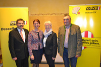 Alt-Obmann Ernst Mair mit Bezirksparteiobfrau Michaela Langer-Weninger, Bürgermeisterin Ulrike Hille und dem neugewählten Obmann Rudolf Gruber Alt-Obmann Ernst Mair mit Bezirksparteiobfrau Michaela Langer-Weninger, Bürgermeisterin Ulrike Hille und dem neugewählten Obmann Rudolf Gruber