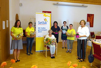 15 Jahre SelbA (Selbständig und Aktiv) in Roßleithen Gerda Draxl, Elfriede Antensteiner, Gründerin der SelbA-Gruppe Roßleithen Rosemarie Kirisits, Bgm. Gabi Dittersdorfer, Regionsbegleiterin Maria Achathaler, Brigitte Atzmüller, Leitung SelbA OÖ Maria Hofstadler