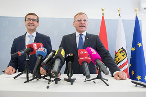 Landeshauptmann Thomas Stelzer und Landesrat Markus Achleitner Landeshauptmann Thomas Stelzer und Landesrat Markus Achleitner
