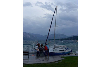 Heftiger Sturm am Traunsee Heftiger Sturm am Traunsee