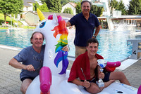 Manfred Rumzucker(ÖVP) und Günter Schachner(FPÖ) mit Tagessieger Valentin Faschinger) Manfred Rumzucker(ÖVP) und Günter Schachner(FPÖ) mit Tagessieger Valentin Faschinger)