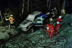 Einsatzkräfte am Unfallort Einsatzkräfte am Unfallort