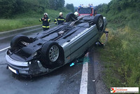 PKW-Bergung auf der B122 PKW-Bergung auf der B122