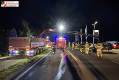 Bergung des Unfallwagens Bergung des Unfallwagens