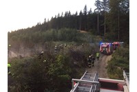 Löscharbeiten am Damberg Löscharbeiten am Damberg