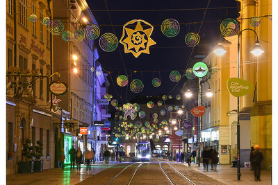Weihnachtsbeleuchtung in Linz