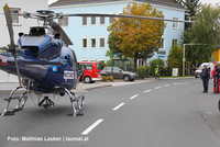 Rettungshubschrauber am Einsatzort Rettungshubschrauber am Einsatzort