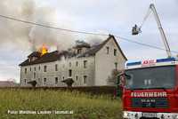Löscharbeiten am Brandobjekt Löscharbeiten am Brandobjekt