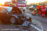 Unfallstelle auf der A25 Unfallstelle auf der A25
